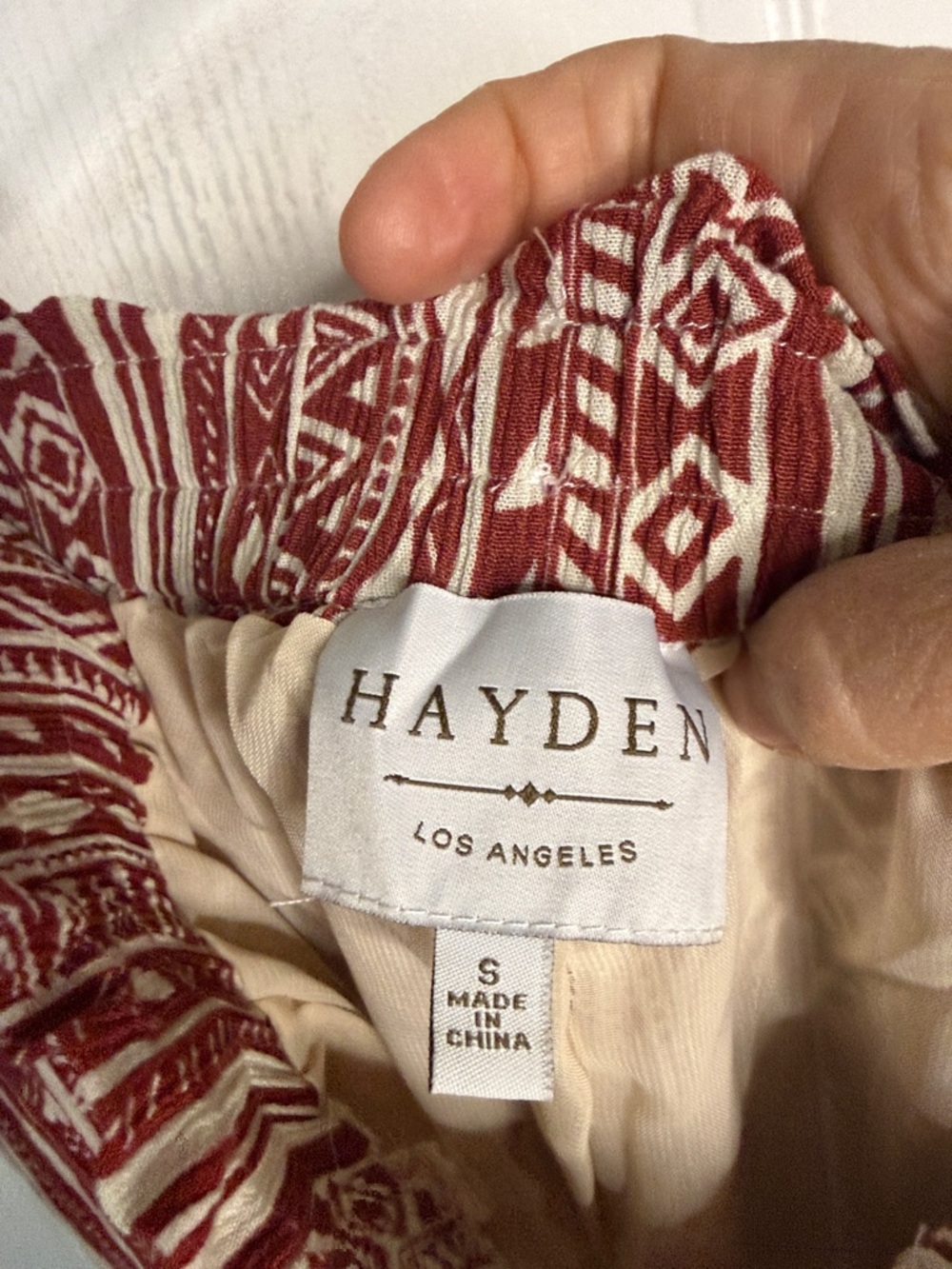Hayden Rust & White Aztec Wide-Leg Palazzo Pants - Picture 2 of 7